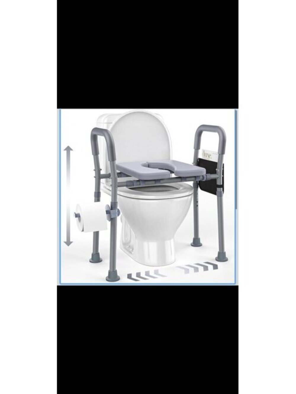 Raised Toilet Seat with Handles, Adjustable & Heavy Duty - New in Box